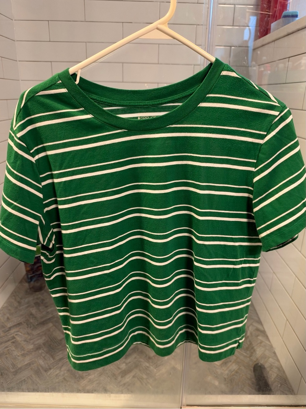 Market & Spruce Striped Short-Sleeve Crewneck Top